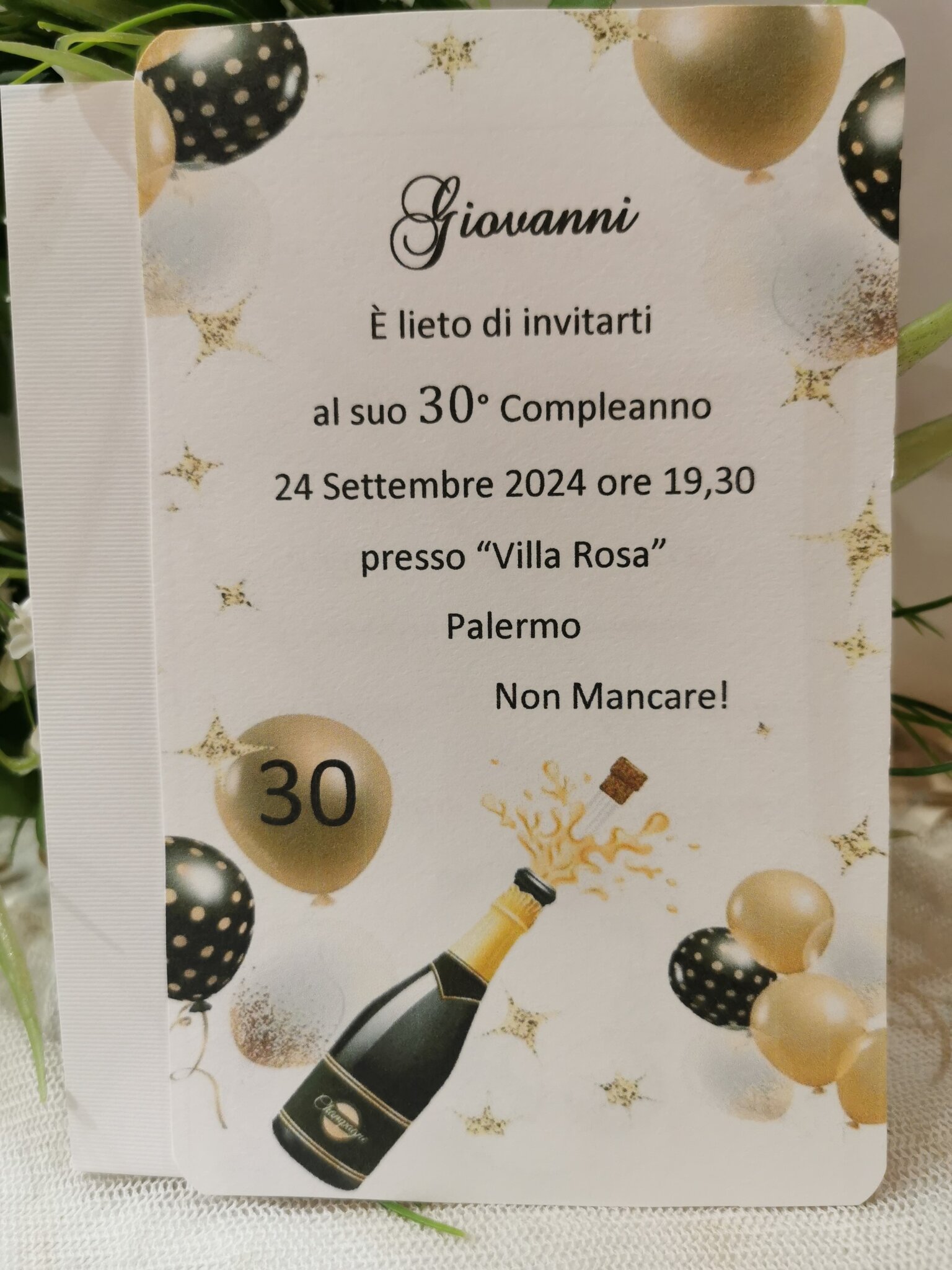 INVITO 30 ANNI UOMO - Bomboniera Chic