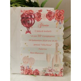 INVITO 30 ANNI DONNA CON BUSTA