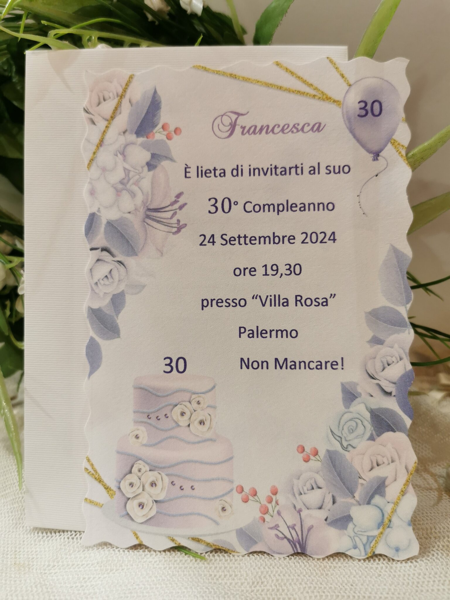 INVITO 30 ANNI DONNA - Bomboniera Chic