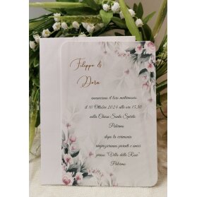 PARTECIPAZIONE MATRIMONIO FIORI