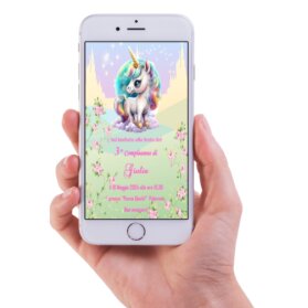 INVITO DIGITALE COMPLEANNO UNICORCO