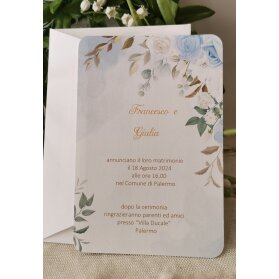 PARTECIPAZIONE MATRIMONIO FIORI