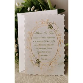 PARTECIPAZIONE MATRIMONIO FIORI