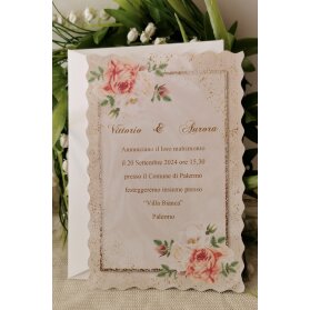 PARTECIPAZIONE MATRIMONIO FIORI