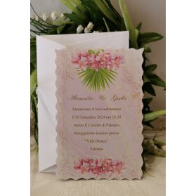 PARTECIPAZIONE MATRIMONIO FIORI