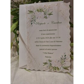 PARTECIPAZIONE MATRIMONIO FIORI