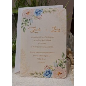 PARTECIPAZIONE MATRIMONIO FIORI