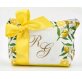 SACCHETTO MATRIMONIO POCHETTE CON INIZIALI E LIMONI