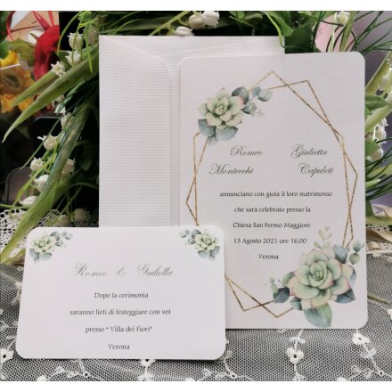 INVITO MATRIMONIO PIANTA GRASSA CON STAMPA GRATIS