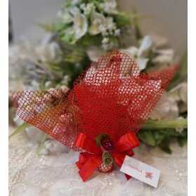 SEGNAPOSTO CON NOMI INVITATI E NAPPINA