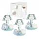 BOMBONIERA LUMETTO CON SOGGETTI BABY E CANDELA
