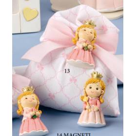 SACCHETTO BATTESIMO CON MAGNETE PRINCIPESSA