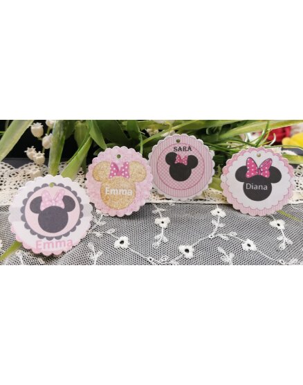 BIGLIETTINO NASCITA ROTONDO MINNIE