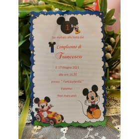 INVITO 1 COMPLEANNO TOPOLINO