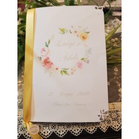 libretto messa con decoro fiori giallo