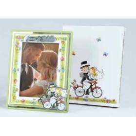 PORTAFOTO SPOSINI PERSONALIZZATO CON CONFETTI