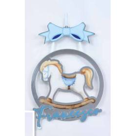 FIOCCO NASCITA PLEXIGLASS CON NOME