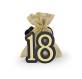 SACCHETTO CON 18 ORO E NERO CON CONFETTI