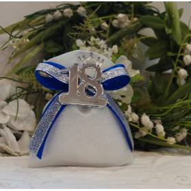 SACCHETTO GLITTERATO CON MAGNETE 18 CON NOME