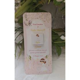 SEGNALIBRO PRIMA COMUNIONE CON CIOCCOLATTINO
