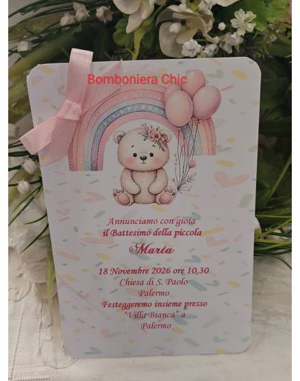 INVITO BATTESIMO BIMBA