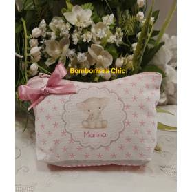 POCHETTE BIMBA BATTESIMO CON NOME E CONFETTI