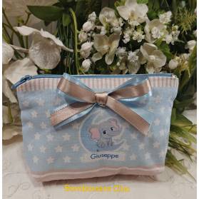 POCHETTE BIMBO BATTESIMO CON NOME E CONFETTI