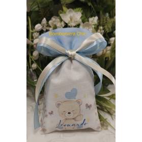 SACCHETTO BIMBO BATTESIMO CON CONFETTI