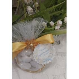 SACCHETTO ANELLO CRESIMA CON CONFETTI