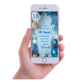 INVITO DIGITALE 18 ANNI RAGAZZO