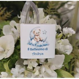 SEGNAPOSTO BATTESIMO CON CIOCCOLATINO