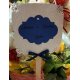 Cono per confettata Matrimonio bianco e blu