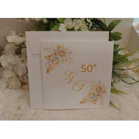 Invito Anniversario 50 °con Busta e stampa