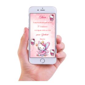 INVITO DIGITALE COMPLEANNO HELLO KITTY