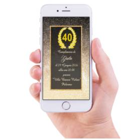 INVITO DIGITALE 40 ANNI UOMO