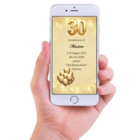INVITO DIGITALE 30 ANNI UOMO
