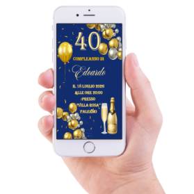 INVITO DIGITALE 40 ANNI UOMO
