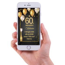 INVITO DIGITALE 60 ANNI UOMO