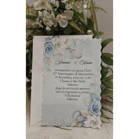 INVITO NOZZE 25° ANNIVERSARIO STAMPA GRATIS