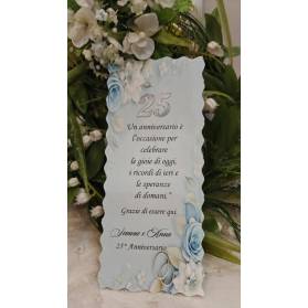 SEGNAPOSTO NOZZE D'ARGENTO