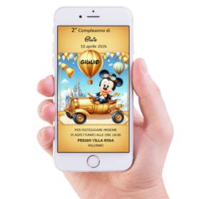 INVITO DIGITALE COMPLEANNO TOPOLINO