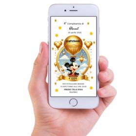 INVITO DIGITALE COMPLEANNO TOPOLINO
