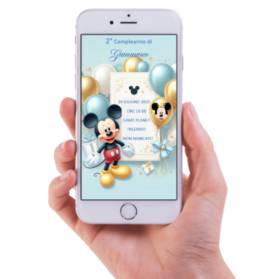 INVITO DIGITALE COMPLEANNO TOPOLINO