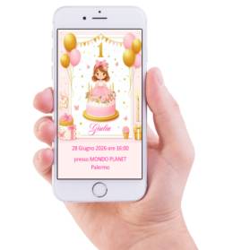 INVITO DIGITALE COMPLEANNO PICCOLA PRINCIPESSA