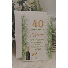 INVITO 40 ANNI UOMO CON BUSTA