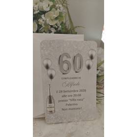INVITO 60 ANNI UOMO CON BUSTA
