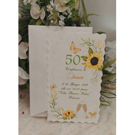 INVITO 50 ANNI DONNA CON BUSTA