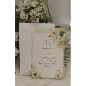 INVITO 40 ANNI DONNA CON BUSTA