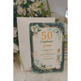 INVITO 50 ANNI DONNA CON BUSTA