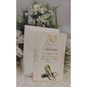 INVITO 50 ANNI DONNA CON BUSTA